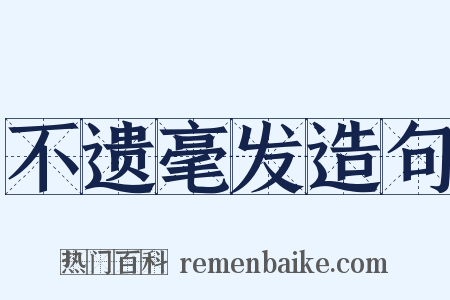 不遗毫发造句是什么意思的图片